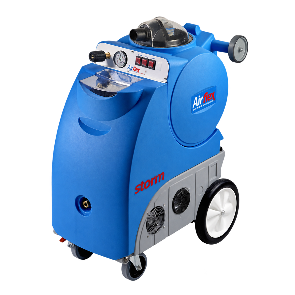 Großer blauer Airflex Storm für die professionelle Polster- und Matratzenreinigung