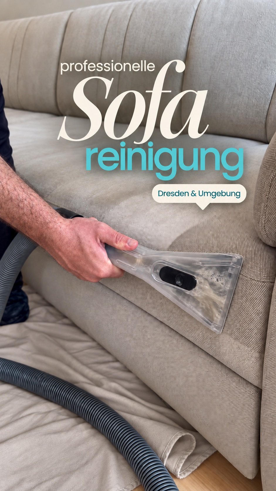 Professionelle Sofareinigung in Dresden und Umgebung – Video mit Sofa als Titelbild